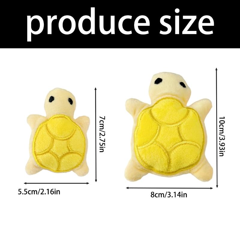 Sweet Turtles Children Toy Key Pendant Furry Miniature Plush Toy Keyring for Bags and Key Carry Along