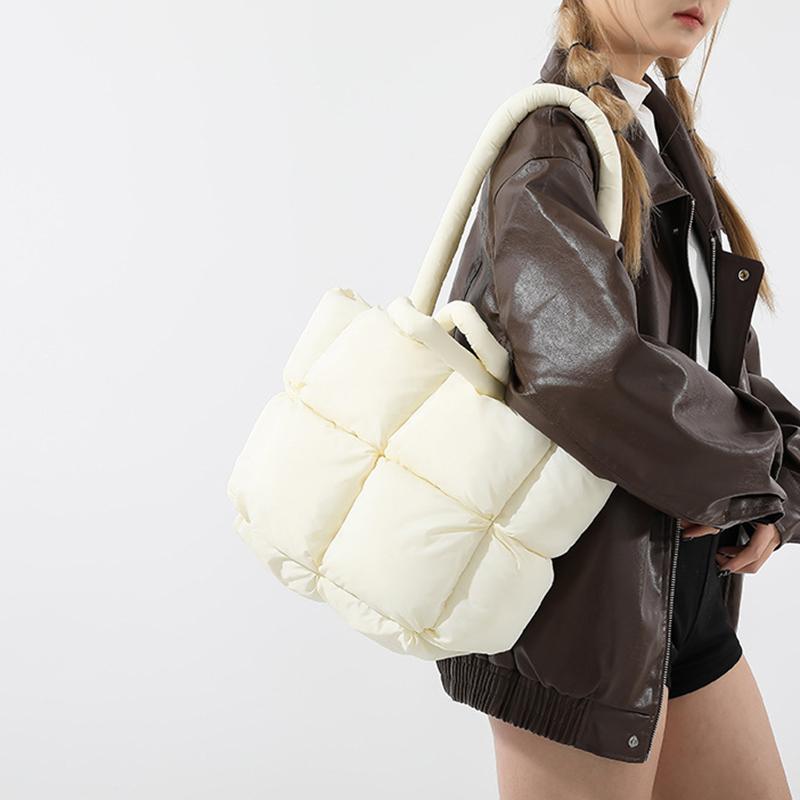 Winter For Women Space Cotton Handbag New Casual Women Shoulder Bags Down Fashion Female Clutch Handbags