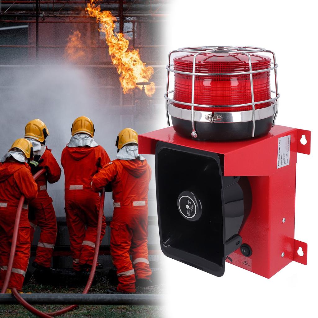 Industrial Sound and Light Reminder Water Proof LED Beads 120DB Volume Control Audible Visual Horn for Port Machinery Industry