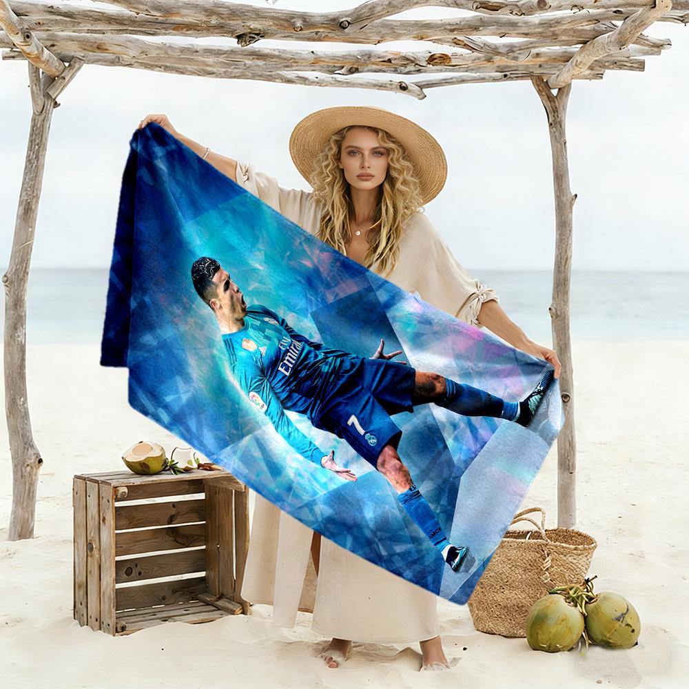 Cristiano Ronaldo Celebration Beach Towel Quick-Dry Soft Microfiber Comfortable Lightweight