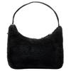 Prada Re-Edition Logo Zip Closure Terry Fabric Underarm Mini Tote Bag Women bags Black 1NE515_2DXO_F0967