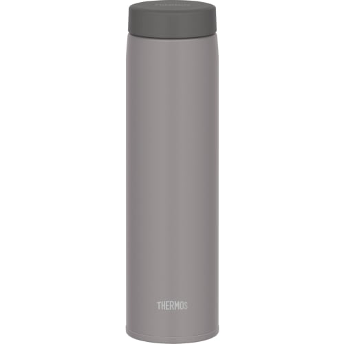 Thermos Vacuum Insulated Portable Mug, 600ml, Stone Gray, with Few Parts for Easy Cleaning, Secure Screw Closure, and Drip-Resistant Gasket, Stainless