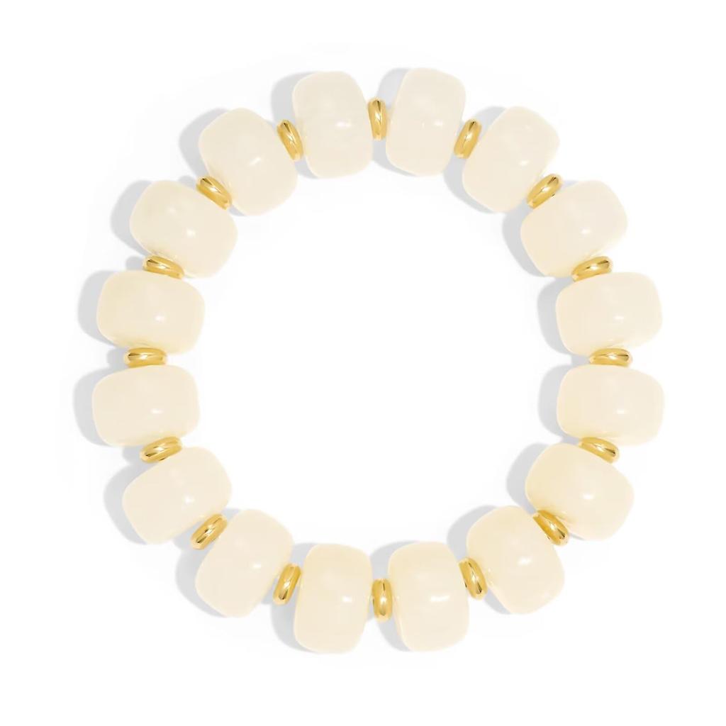 Colorful Resin Beaded Elasticity Bracelet for Women Handmade Acrylic Imitation Stone Strechy Wrist Jewelry Gift