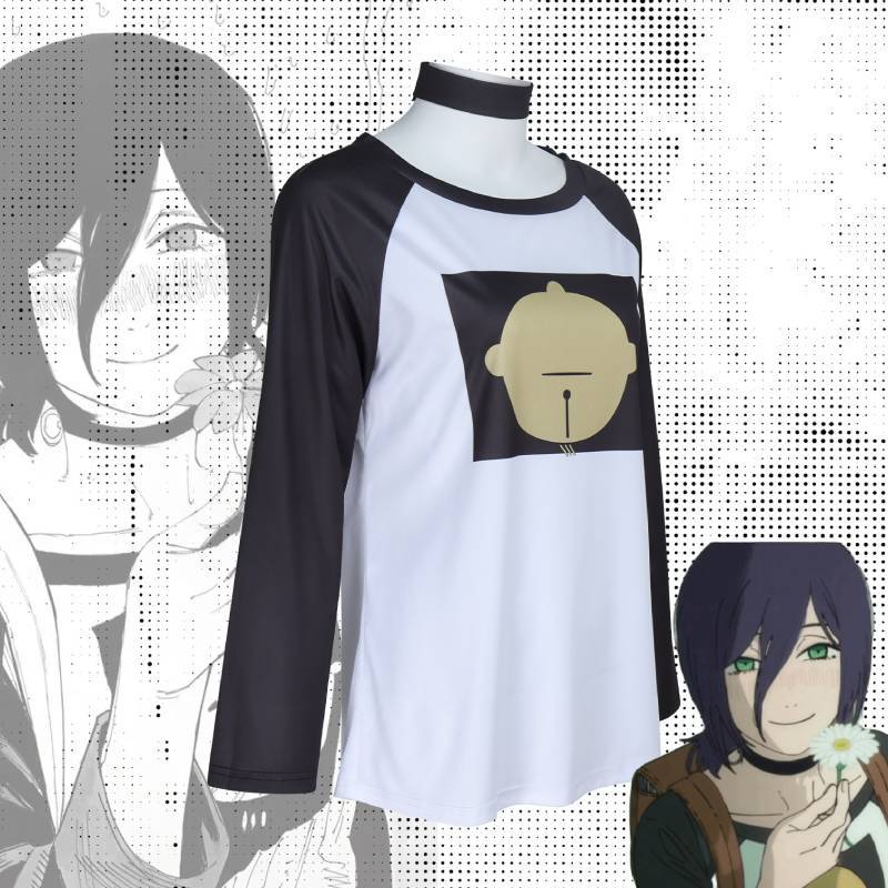 Chainsaw Man Reze T Shirt Cosplay Costume With Polyester Fabric For Anime Conventions