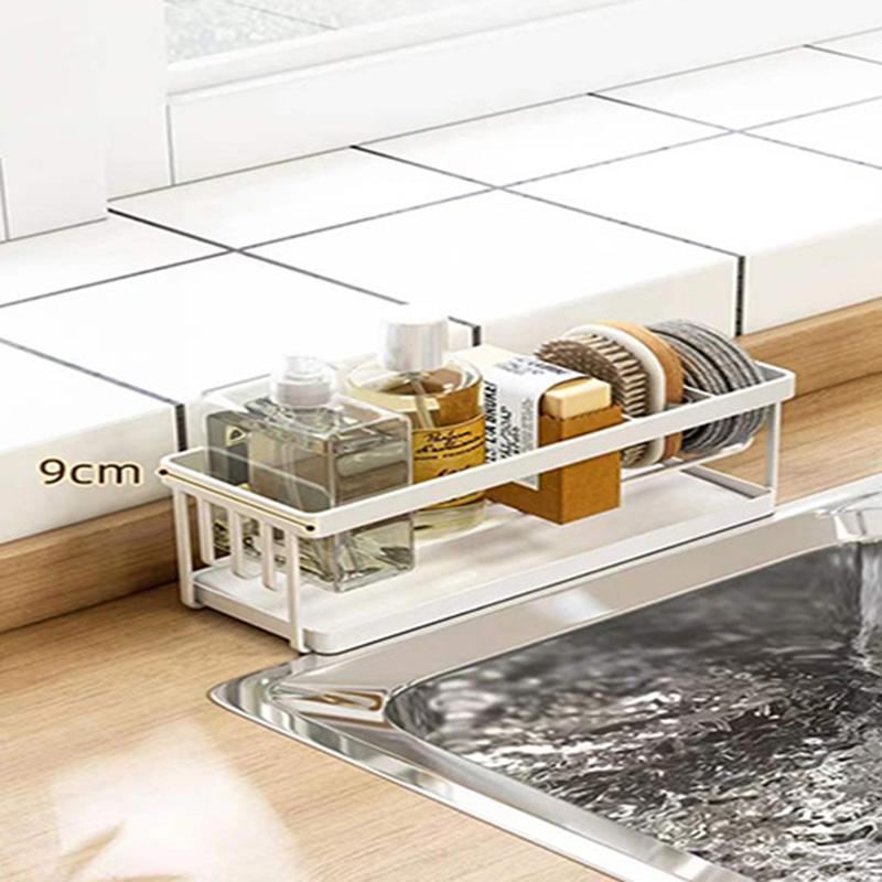 Carbon Steel Kitchen Organizer Storage Drying Rack Tray for Dish Sponge, Rag