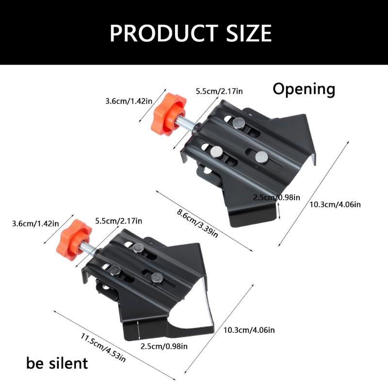 Sturdy Stainlesses Steel Materials 90 Degree Corner Clamp Accessory for Practical Woodworking and Metal Framing