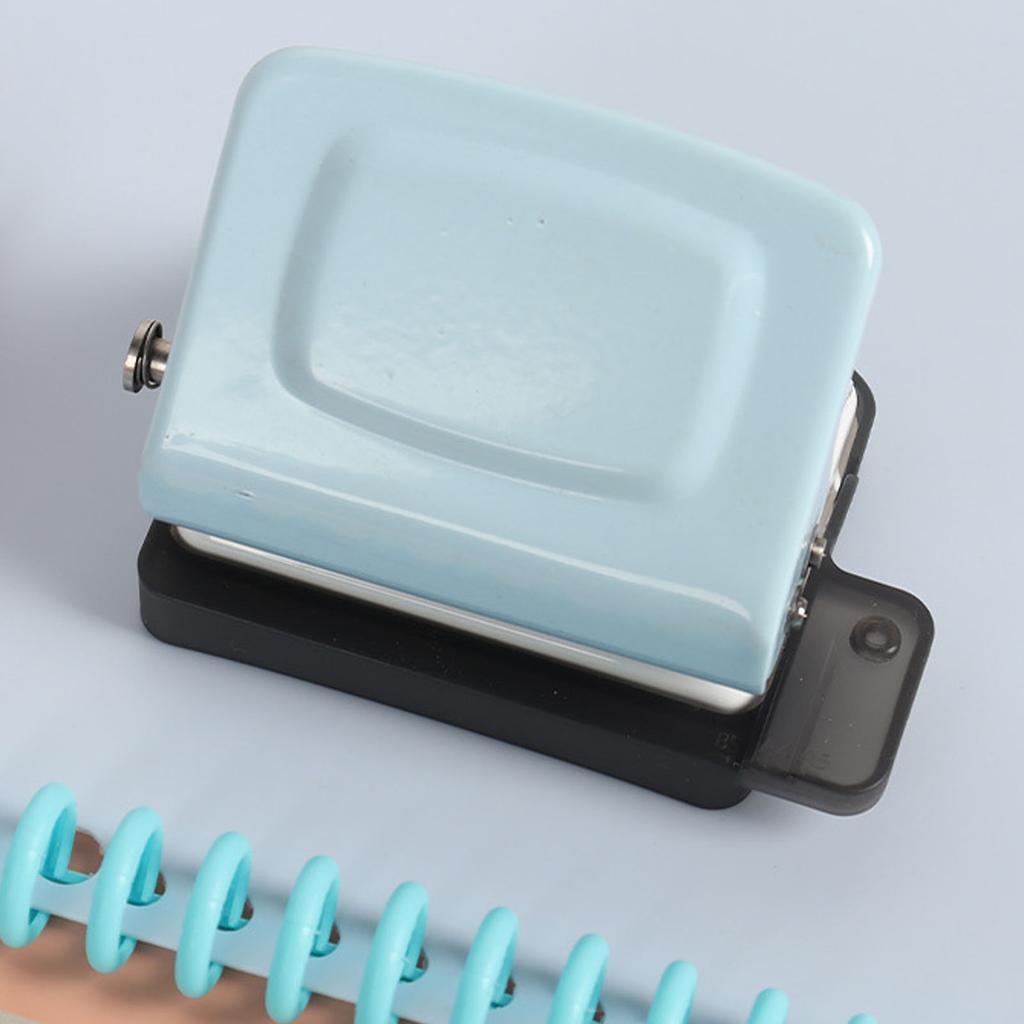 6 Hole Punch 5.5mm Hole Diameter 8 Sheet Capacity Small Loose Leaf Paper Puncher for Planner Notebook