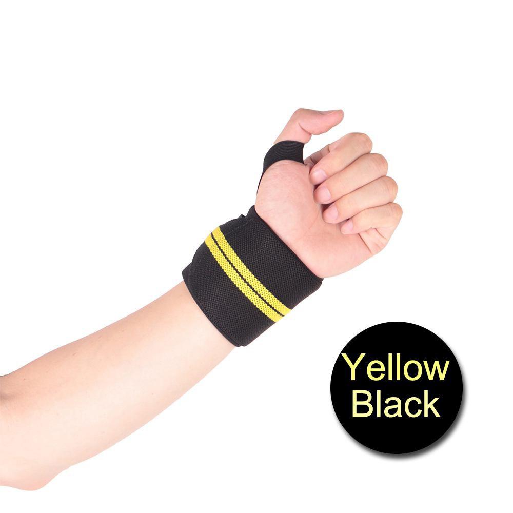 1Pair Wrist Support Braces Elastic Nylon Wristband Bandages For Sports,Weight Lifting, Crossfit, Powerlifting, Strength Training