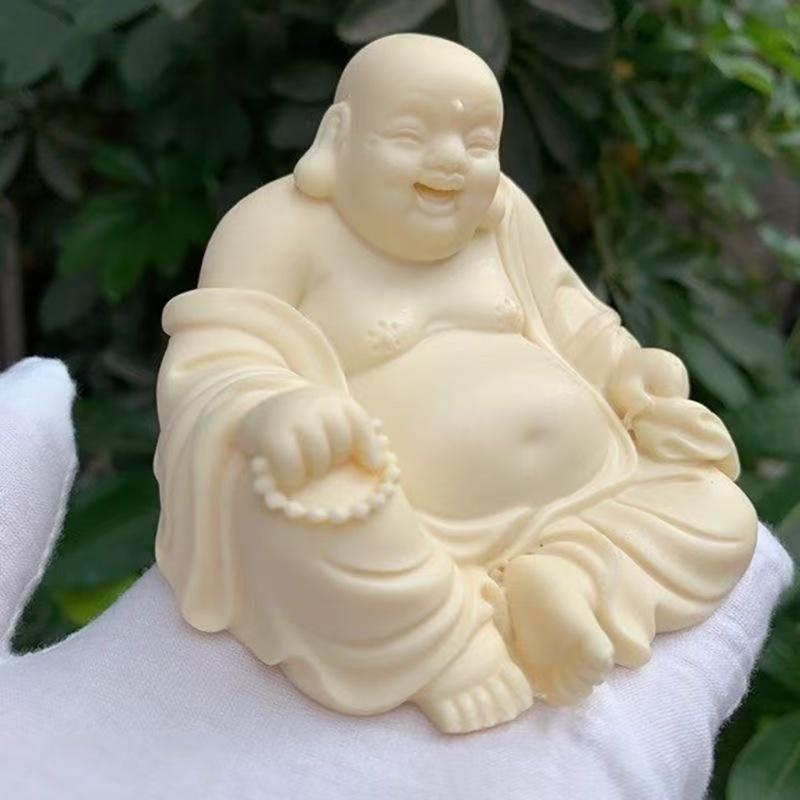 Skulpturen und Figuren des lachenden Buddha mit großem Bauch Feng Shui Ornamente Heim Büro Auto Tischdekoration und Zubehör