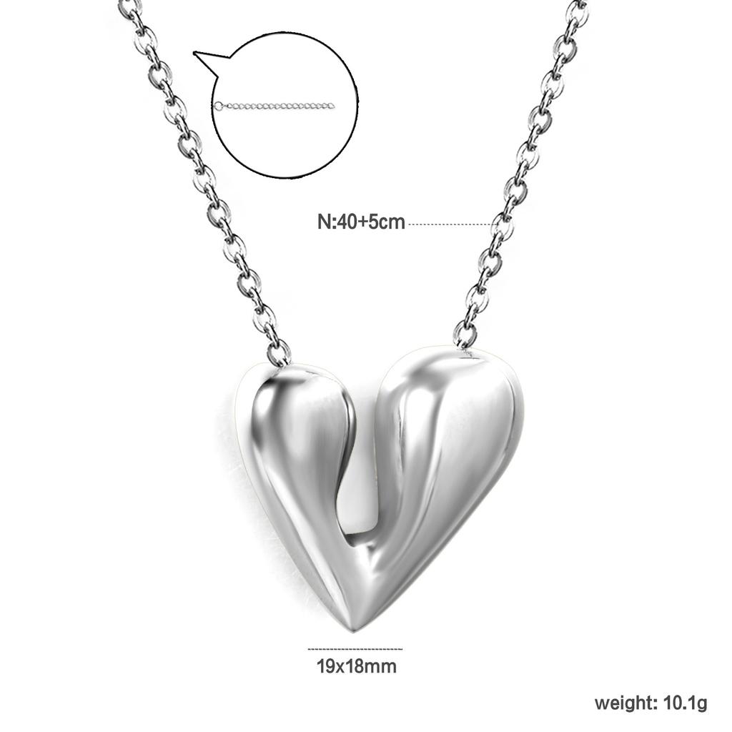 Einfache und Elegante Gold Herz Anhänger Halskette Minimalistische Schlüsselbein Kette Trendiger Ins Schmuck