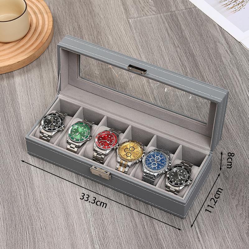 Delesys 2/3/4/5/6/8/9/10/12/20 Slots Household Multi Functional Watch And Jewelry Storage Box Pu Leather Watch Display Case