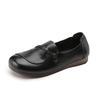 Spring and Autumn new mother shoes genuine leather middle-aged and elderly single shoes soft sole women's comfortable flat-bottomed casual elderly le