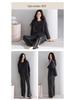Women's Long Sleeve Rayon Cotton Pajama Set - Casual, Loose, Elastic Homewear for Autumn