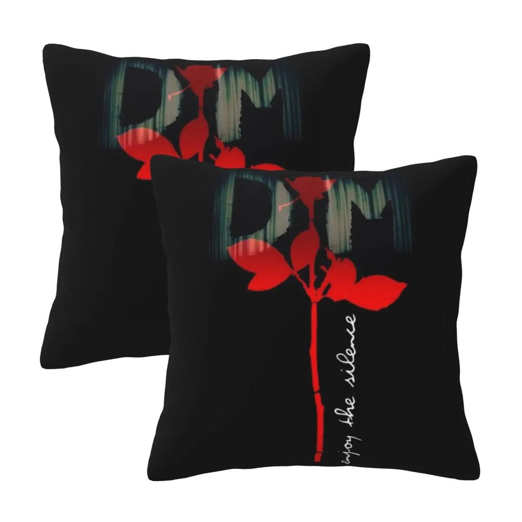 Electronic Rock Depeche Cool Mode 2 Pcs Square Pillowcase Pillow Cover Cushion Decor Comfort Throw Pillow For Home Car