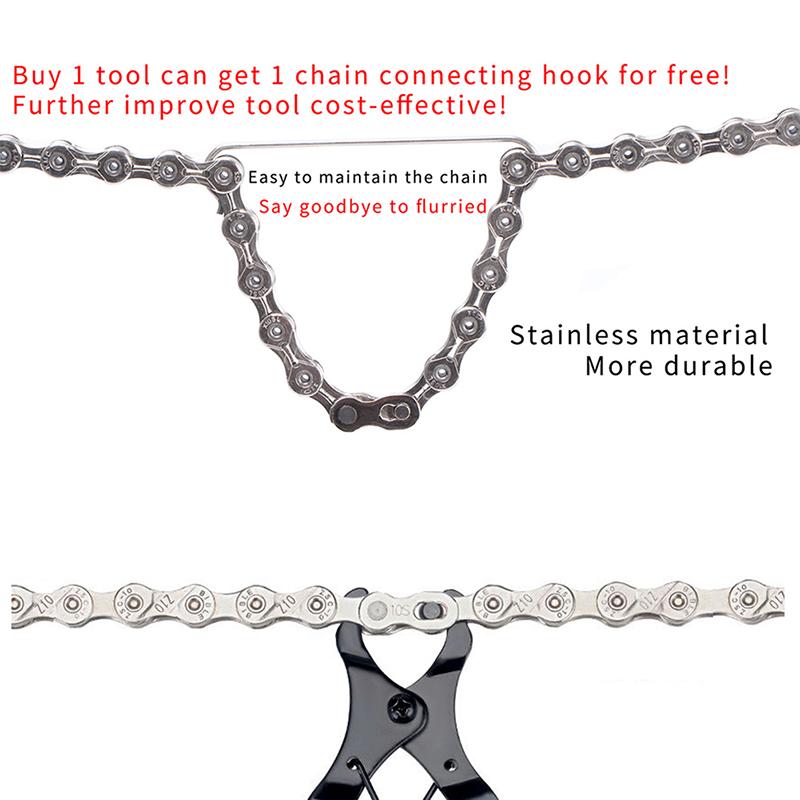 Cheie cu buton de eliberare rapidă pentru lanțul bicicletei, oțel, pentru instalare și demontare lanț de bicicletă, buton de eliberare rapidă, capăt cablu, clemă