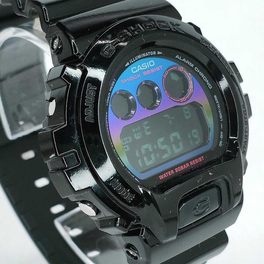 Used CASIO G-SHOCK DW-6900RGB Good Condition Working Rainbow Face