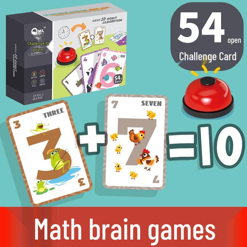 10 Kindergarten Math Addition & Subtraction Teaching Aids - Thinking Timer Toys with 24 Point Gameplay Scene Diagram
