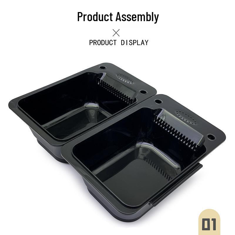 Eco-Friendly Black Hair Dyeing Bowl - Square Salon-Quality Mixing Tool for Color Paste