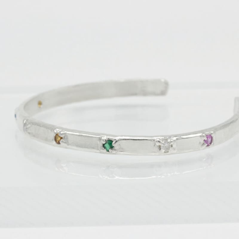 studio curve Stone bangle bracelet