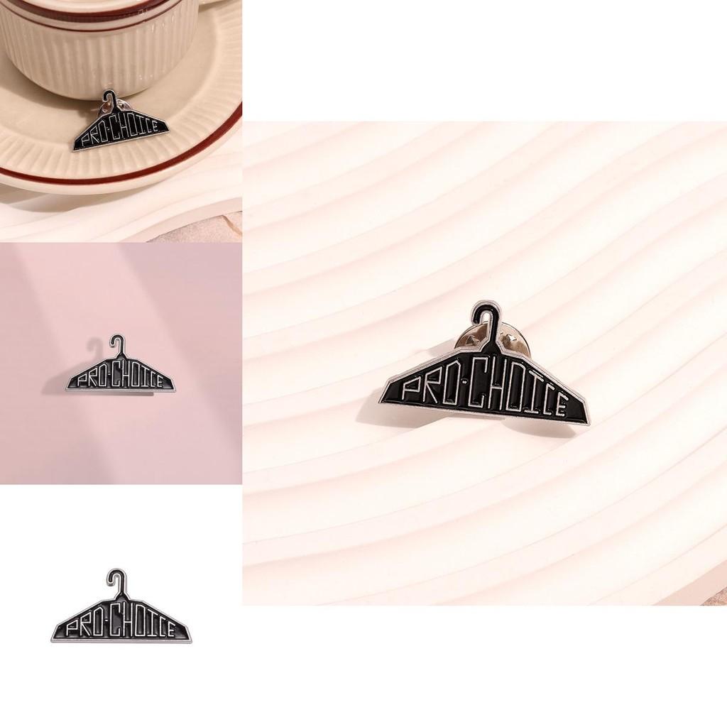 Unique Hanger Black Design Metal Brooch Pin Featuring Cute Cartoon Characters For Trendy Fashion