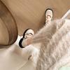 Retro Silver French Flat Bottom Light Mouth Exposed Instep Single Shoes Women's Summer 2025 New with Skirt Versatile Mary Jane Shoes
