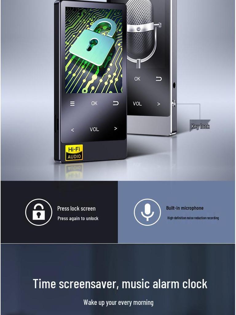 Xiaxin MP3 Walkman: Bluetooth HIFI Digital Player for Students