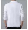 Polo Homme Uni Classique à Manches Longues en Coton - Tenue Business Casual Tendance pour Tous les Âges