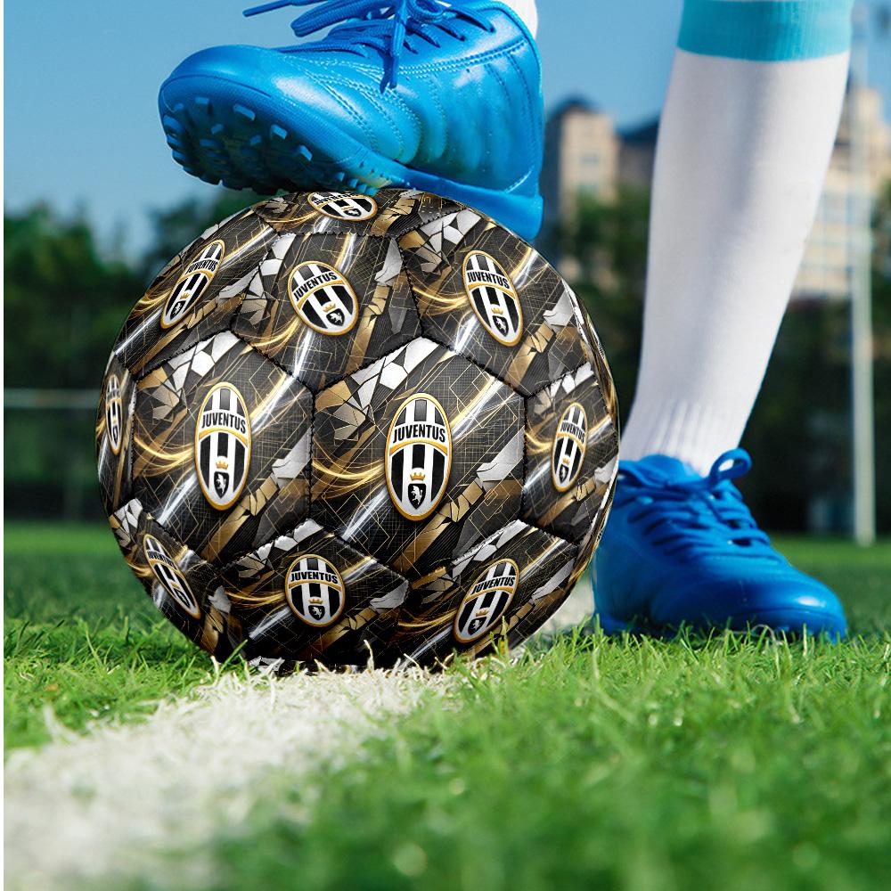 Juventus FC Temafotboll Storlek 5 Fotboll Mjuk Beröring Professionell Träningsfotboll för Utomhussporter