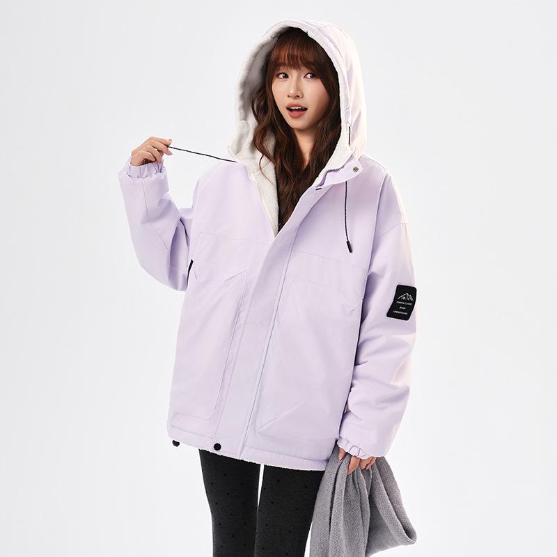 High-Quality Reversible Lambswool Fleece Hooded Jacket