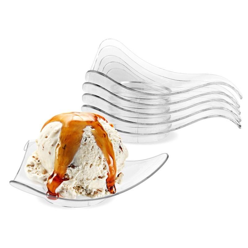 24 Pack Clear Plastic Mini for Triangle Dessert Plates Mini Appetizer Plates Small Party Plates Tasting Plates Sample