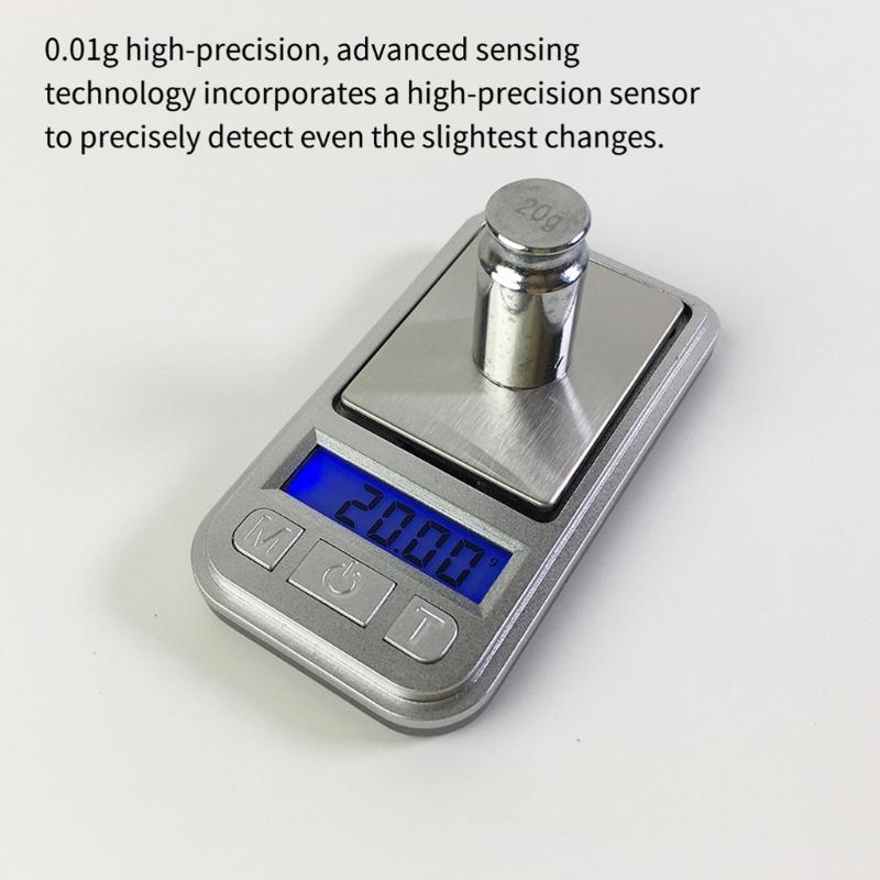 Electronic Jewelry Scale 200G Capacity 0.01G Resolution With Slide Cover Protective And LCD Display For Precise Weighing