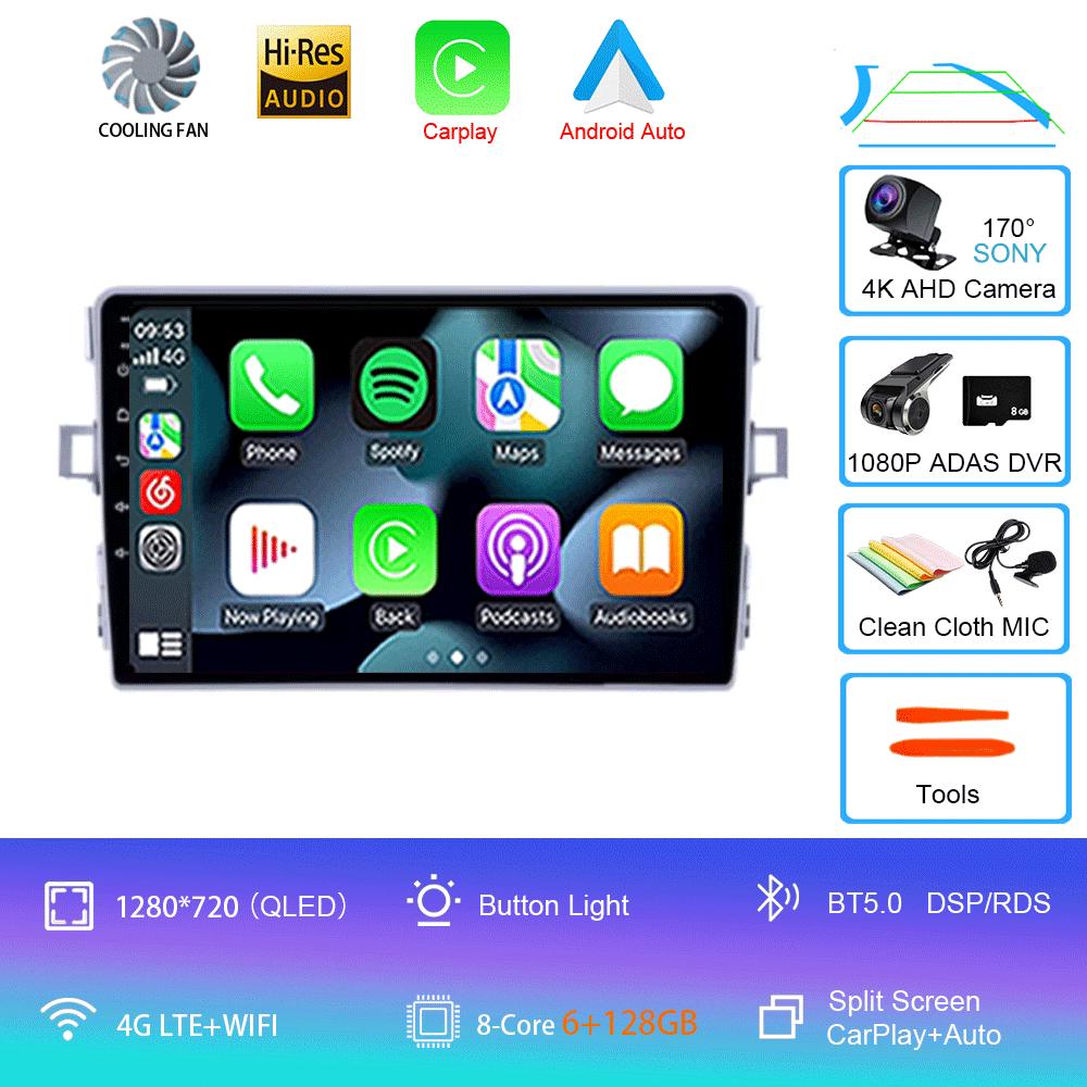 Android 14 Car Radio Carplay Auto For Toyota Verso R20 2009 2010 - 2018 GPS Navigation DSP Head Unit BT Video Player 2Din Stereo