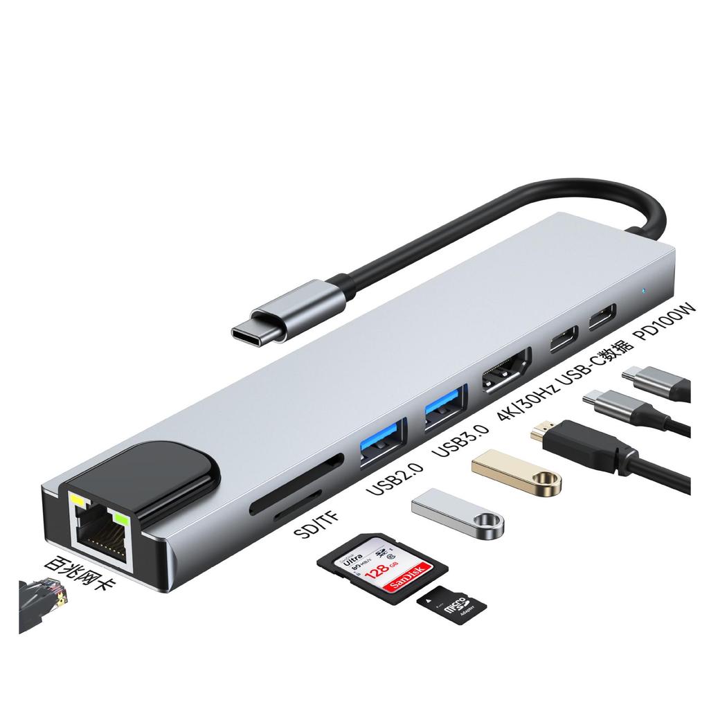 Type-C 4K HD Multi-Port Expansion Dock with Screen Converter