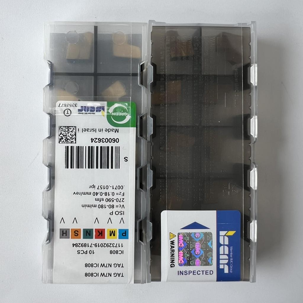 ISCAR / TAGN7W IC808 / Industrial indexable carbide inserts 10 Pcs