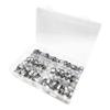 130pcs Stainless Steel Single Ear Hose Clamp Set For Automotive, Plumbing And Industrial Pipes Fastening Applications