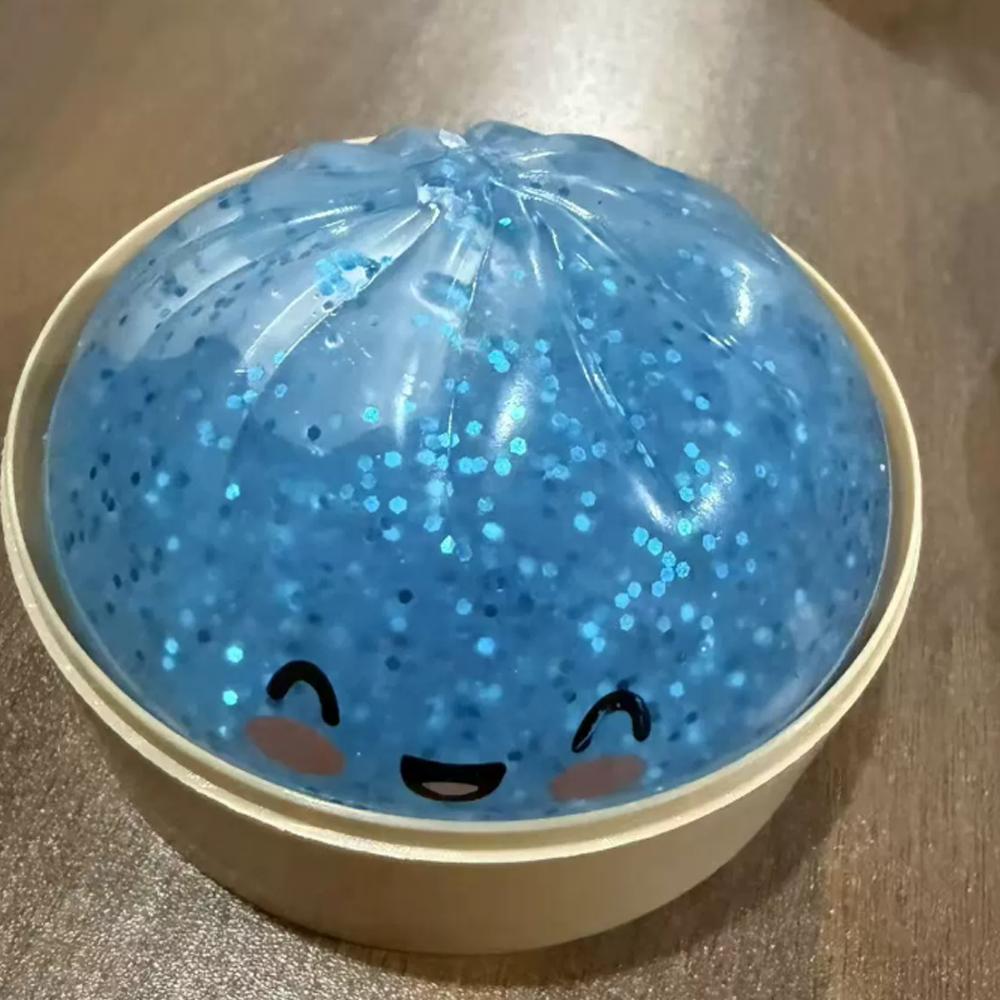 2026 New Glitter Dumpling Squishies Toy Bun Baozi Dumpling Mystery Box Colorful Food Squishy Sensory Anti Stress Squeeze Balls
