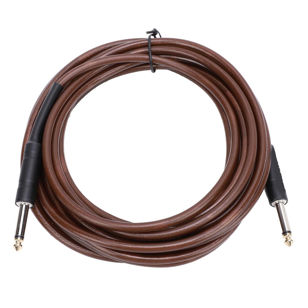 Guitar Cable 6.35mm Male To Male Noise Reduction Flexible Coaxial Instrument Cord for Bass Amplifier Keyboard