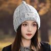 Autumn and Winter Knitted Hat Women's Wool Hat Windproof and Warm Ear Hat