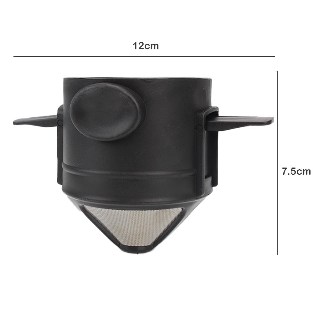 Přenosný bezpapírový přelévací kávový dripper čajový infuzér skládací nerezový přelévací držák na kávu opakovaně použitelný kávový filtr