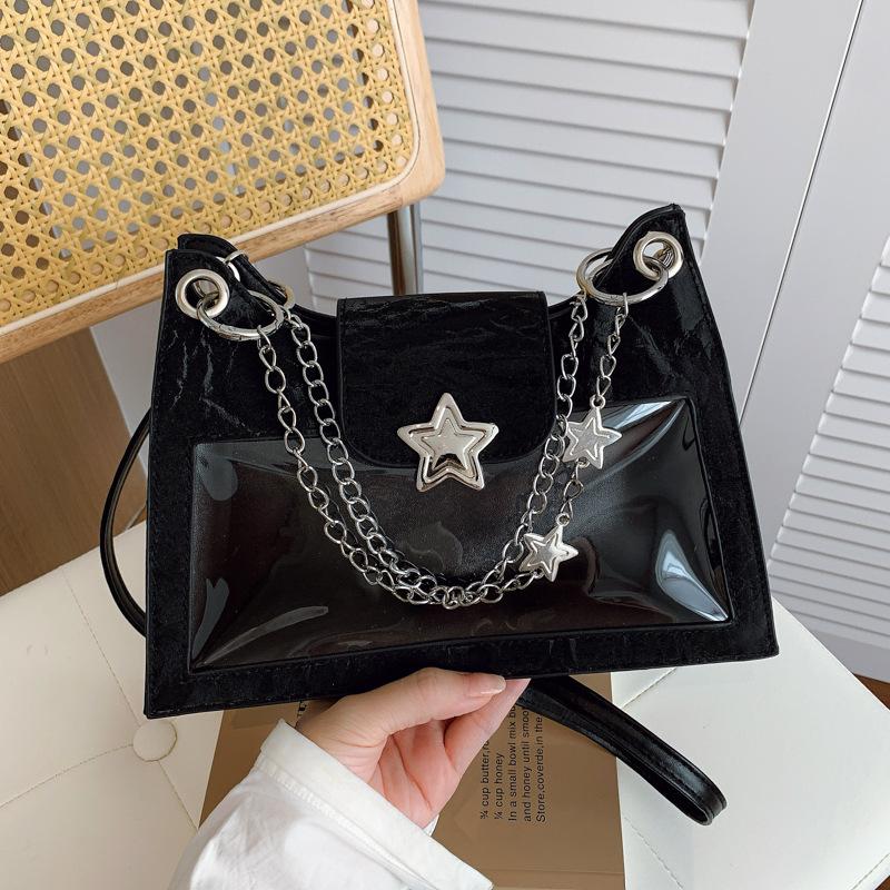 

Solid color new versatile casual small square bag women s chain personalized commuting senior shopping temperament messenger bag чёрный