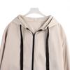 A New Large-sized Hooded Loose Coat for Women, A Fashionable and Versatile Color-blocking Coat for Autumn and Winter