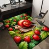 1PC Snail Strawberry Extra Large Non Slip Floor carpet, Office, family, bedroom Large Area Rug Indoor Rugs, Vibrant Colors