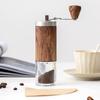 Portable Hand-cranked Coffee Grinder with 304 Stainless Steel and Wood Grain Finish
