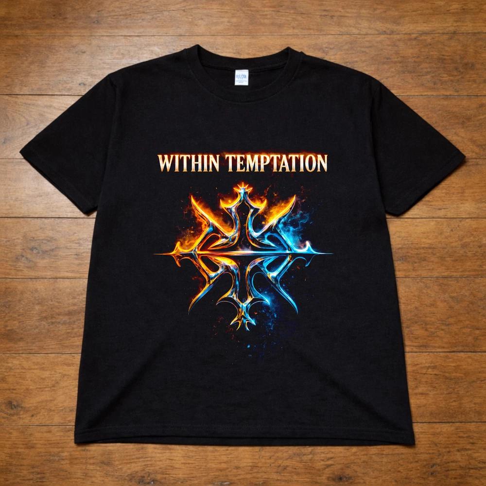 Within Temptation Band T Shirt Metal Logo Graphic Tee Adults Kids 2XL