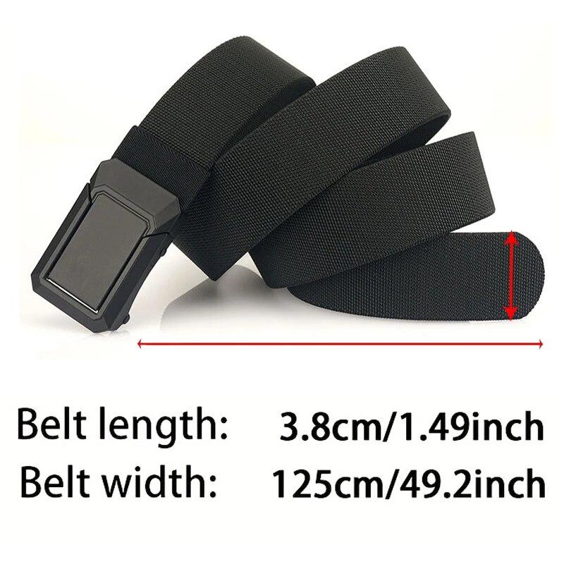 1pc Men's Belt Outdoor Sports Tactical Belt Comfortable Woven Elastic Belt Metal Press Buckle Casual Trendy Neutral Belt MenBelt