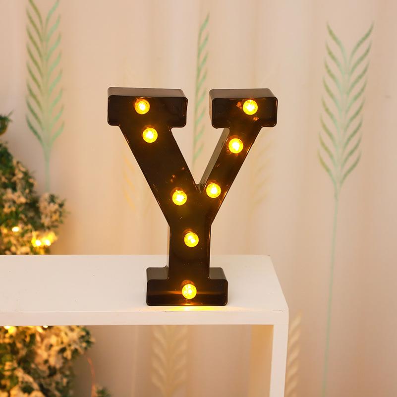 Cross-border Hot-Selling Black LED Letter Lamp for Proposal, Festival Decoration, and Ambiance Arrangement