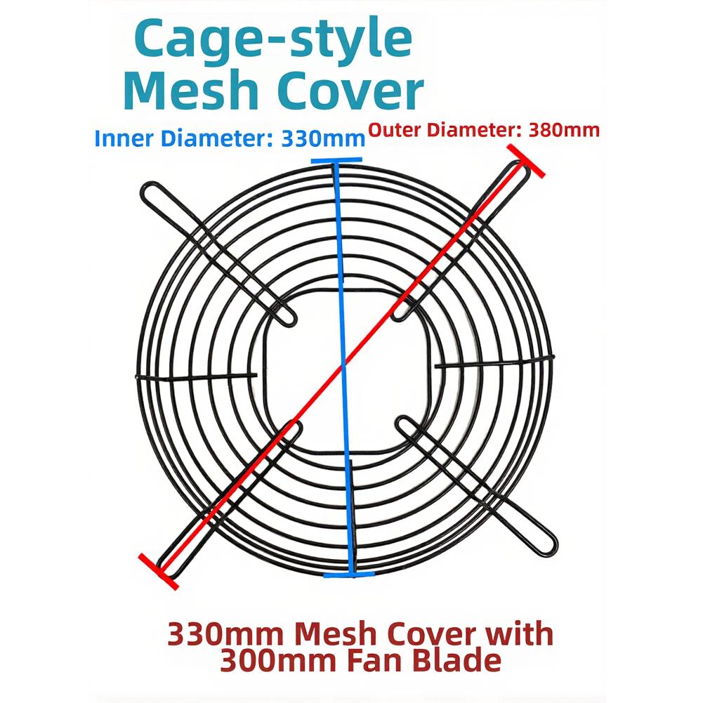 Refrigerator 28 Degree Cooling Fan Blade Mesh Cover Cold Storage Motor Cover 230mm 280mm 330mm Size Fan Grill