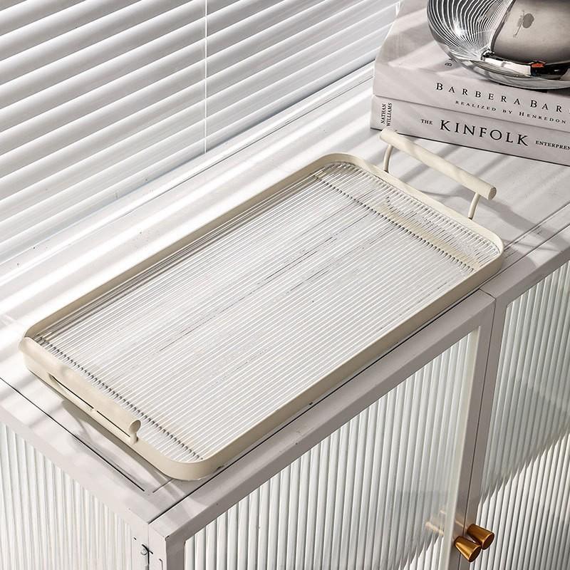 Vassoio Rettangolare Acrilico Moderno Stile Nordico Tazze da Caffè e Tè Tavolo da Cucina e da Pranzo Decorazione per la Casa Contenitore Piatto da Servizio