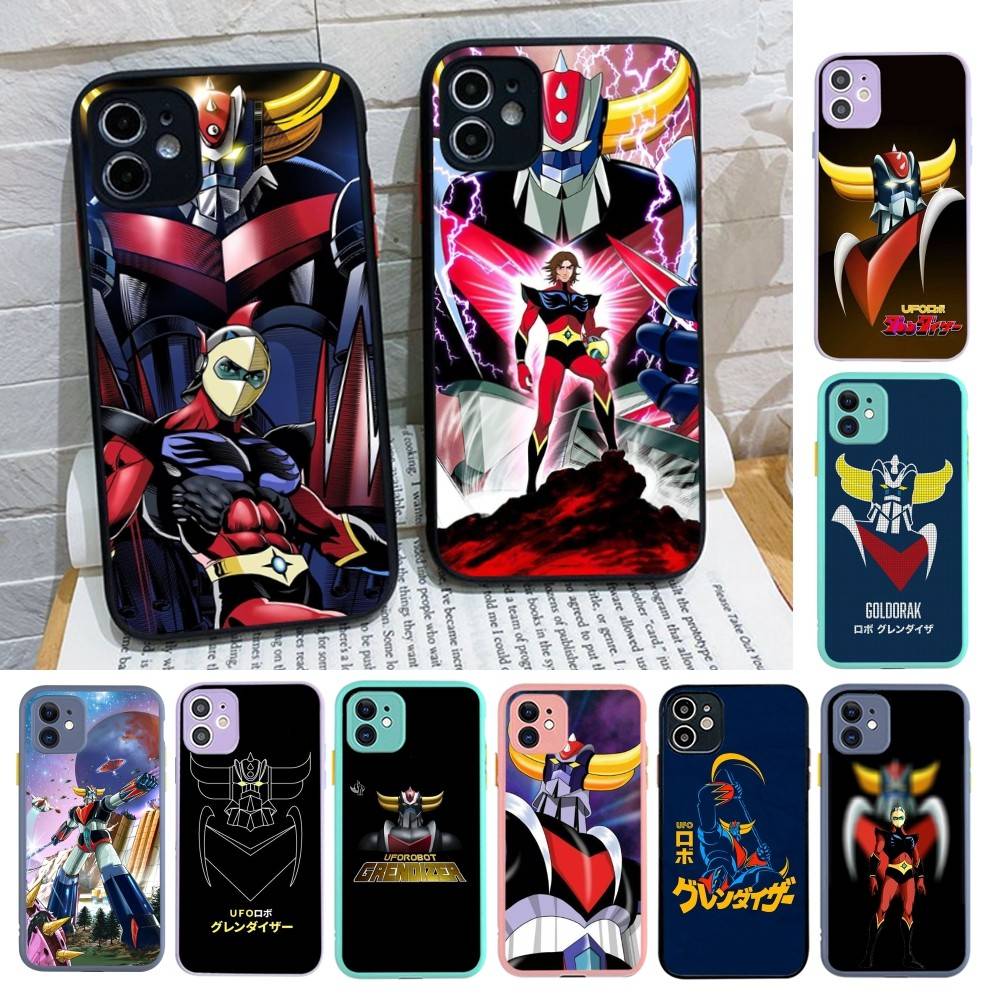 UFO R-Robot G-Goldorak For IPhone Air 16 15 14 Plus 13 12 11 Pro Max Matte Cover Jelly Shockproof Phone Case