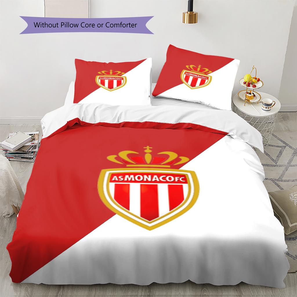 AS Monaco Pattern Bedding Set Quilt Cover Pillowcase Home Decor Gift (1 * duvet cover + 2 * pillowcase, without core)